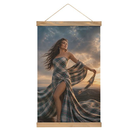 Linen Canvas Wall Art Clan Bruce Dress in the Wind