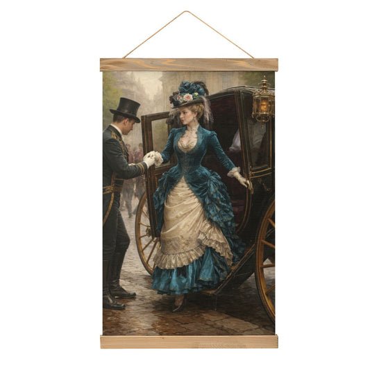 Linen Canvas Wall Art Victorian Carriage Ride