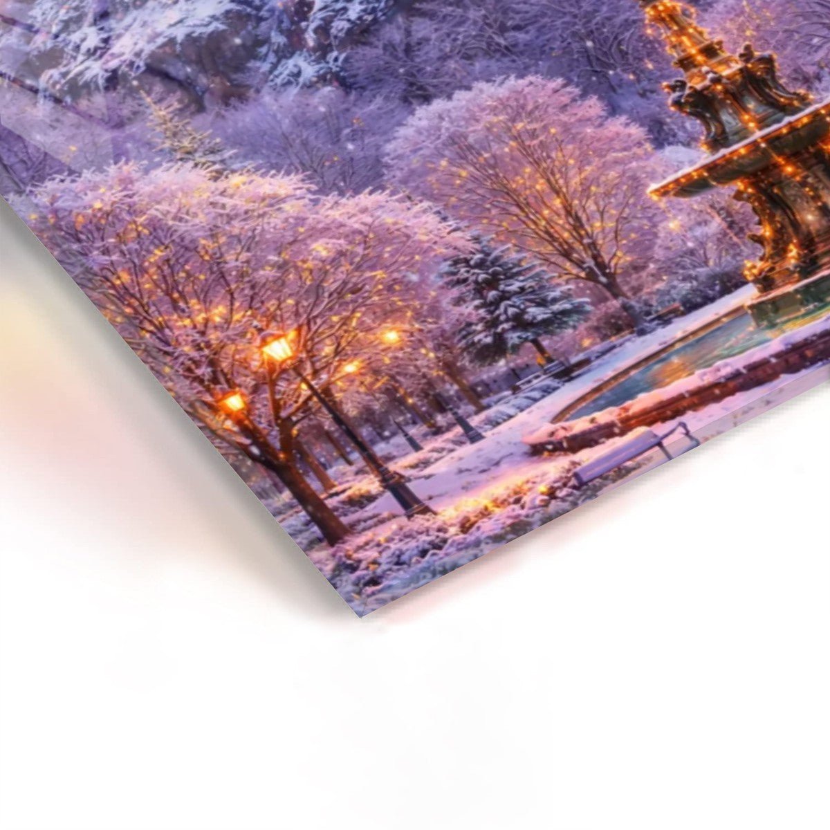 Square Acrylic Wall Art Prints with Hook Edinburgh Castle in the Winter