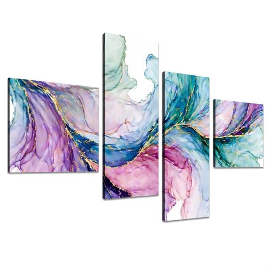 4 Panels Canvas Prints Wall Art Flutter
