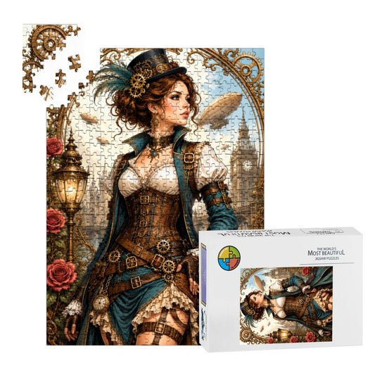 Wooden Jigsaw Puzzles 500 pcs Steampunk Woman