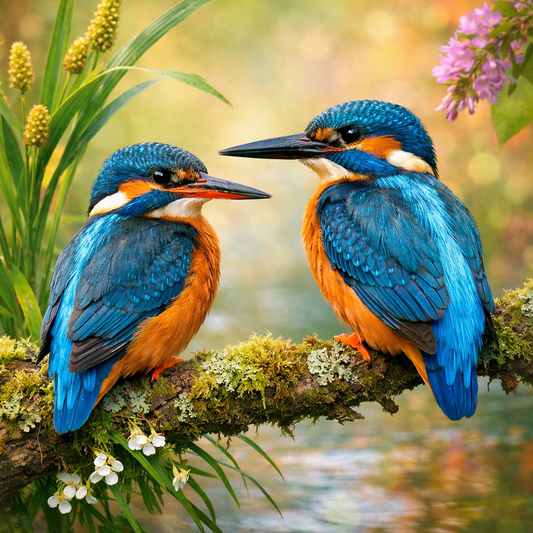 Diamond Art 16x16 Kingfisher bird