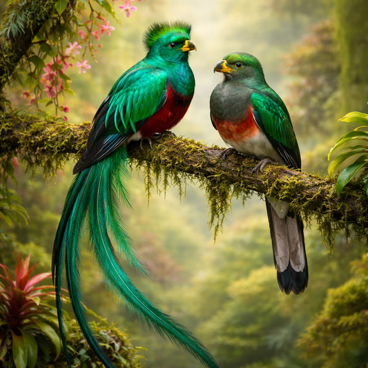 Diamond Art 16x16 Resplendent Quetzal bird
